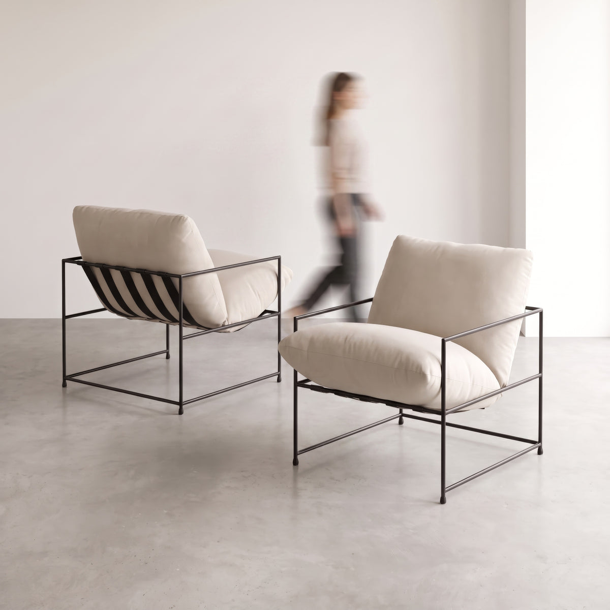 Trent Accent Chair Washed Sand by Urbia - styled room view