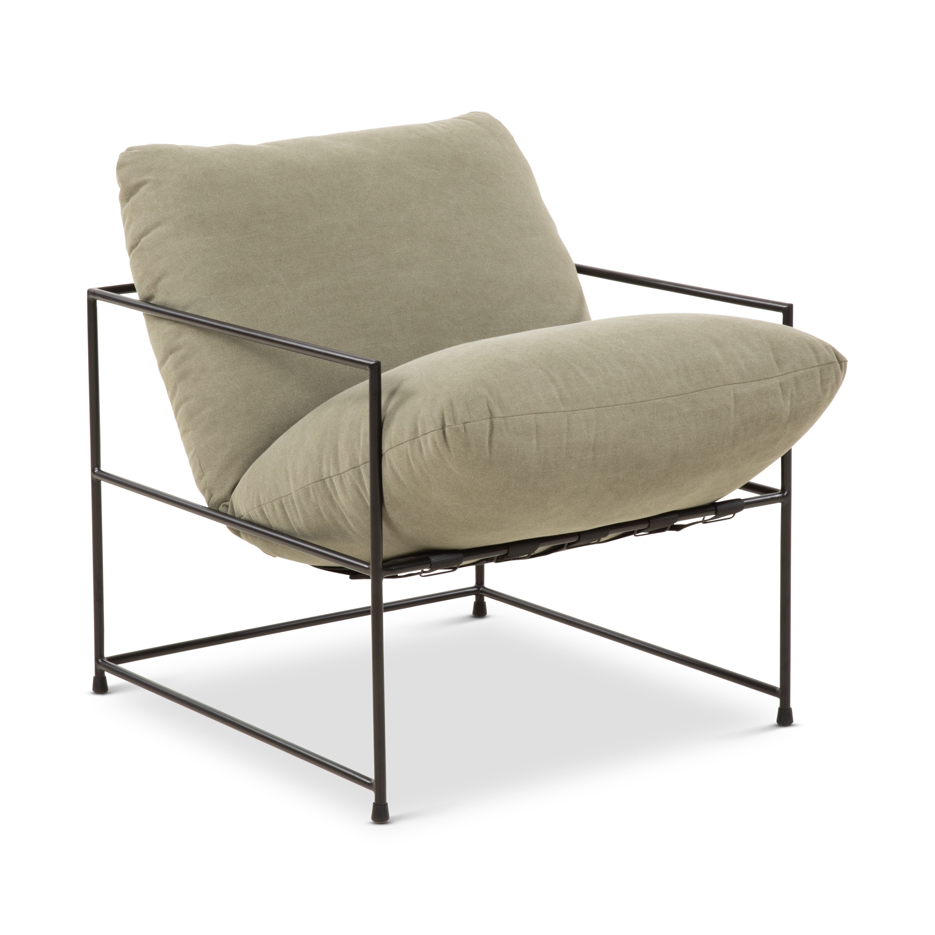 Trent Accent Chair Washed Forest by Urbia - front view
