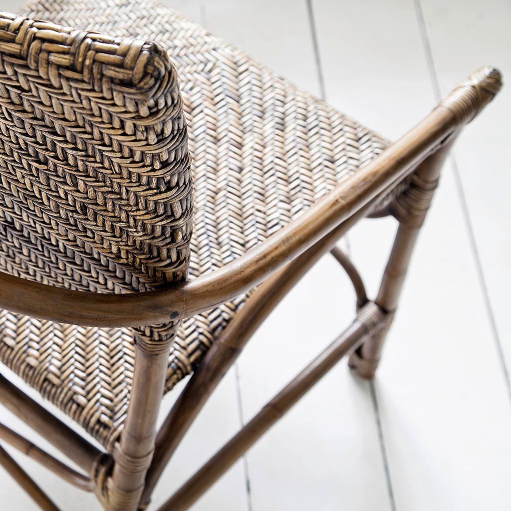 Arrow Coastal Wicker Woven Accent Chair
