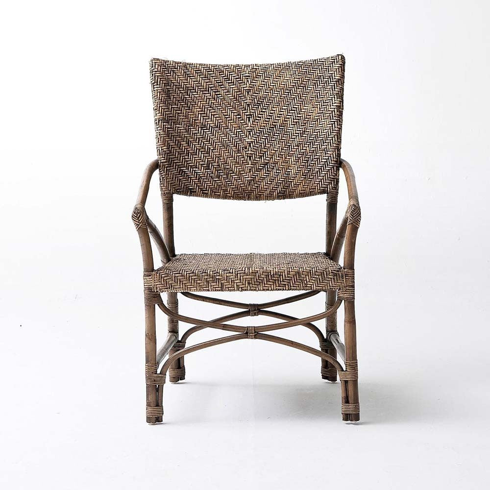 Arrow Coastal Wicker Woven Accent Chair
