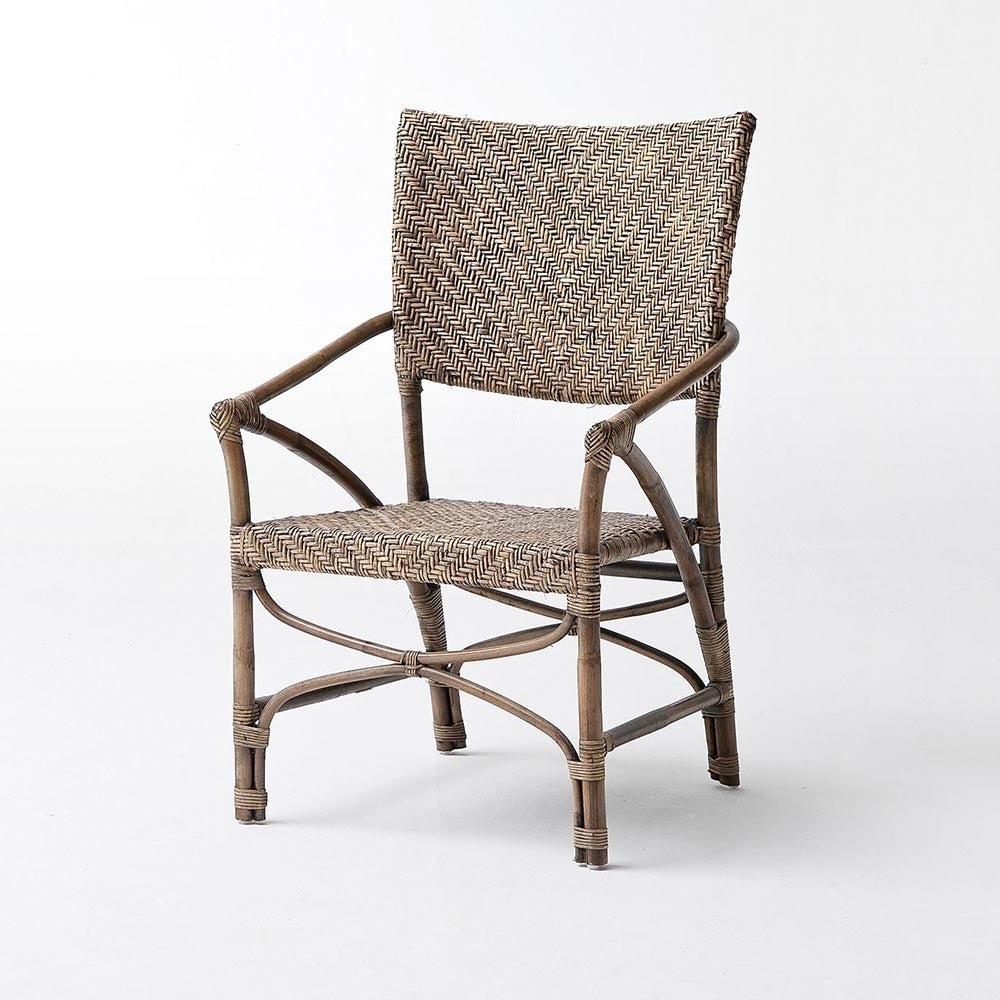 Arrow Coastal Wicker Woven Accent Chair