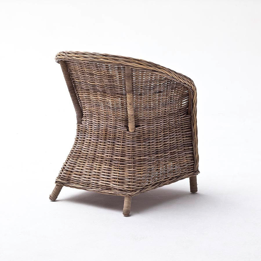 Coastal Wicker Dining Armchair with Cushion