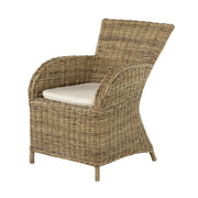 Rene Coastal Wicker Dining Armchair with Cushion