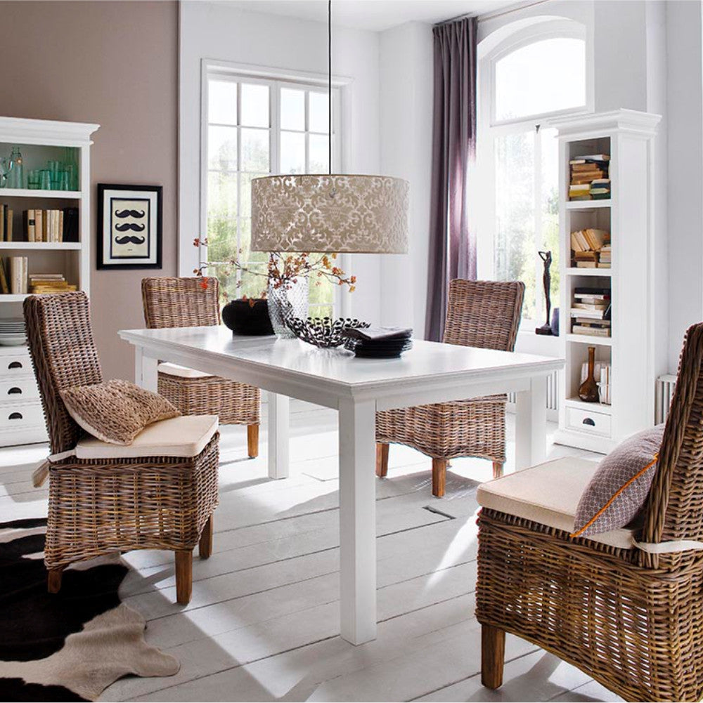 Mai Coastal Wicker Dining Room Chairs with Cushion