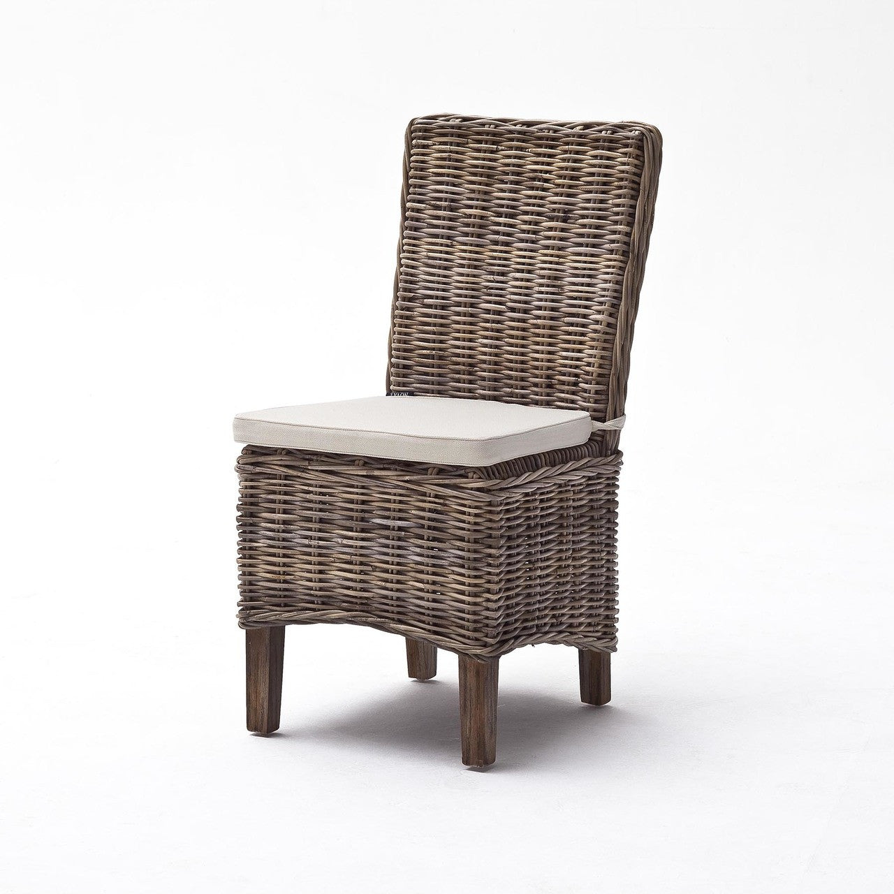 Mai Coastal Wicker Dining Chair with Cushion