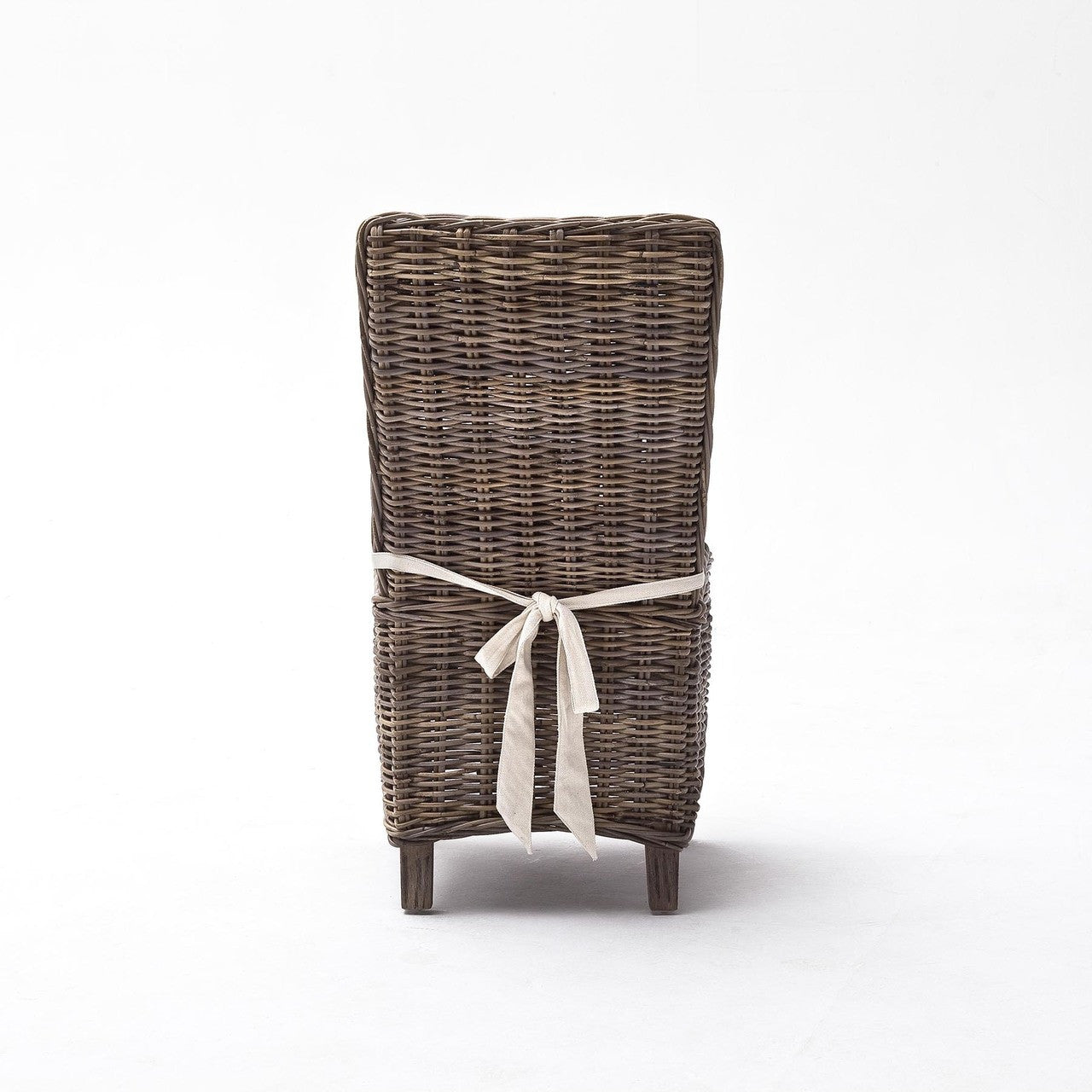 Mai Coastal Wicker Dining Side Chair with Cushion
