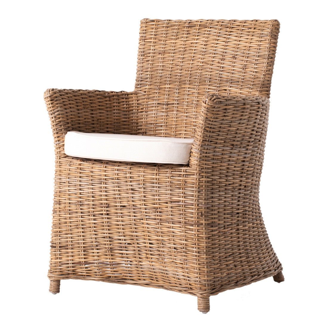 Bonny Coastal Rattan Dining Chair with Cushion