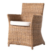 Bonny Coastal Rattan Dining Chair with Cushion