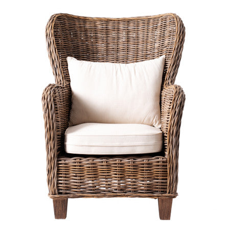 Coastal Wicker King Chair 35"