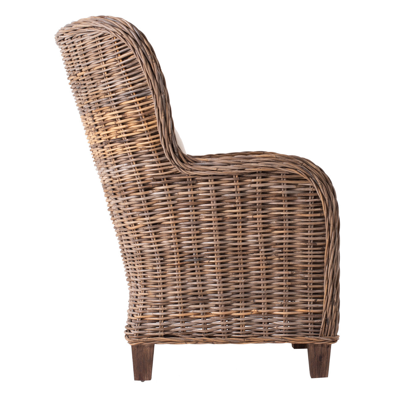 Coastal Wicker King Chair 35"
