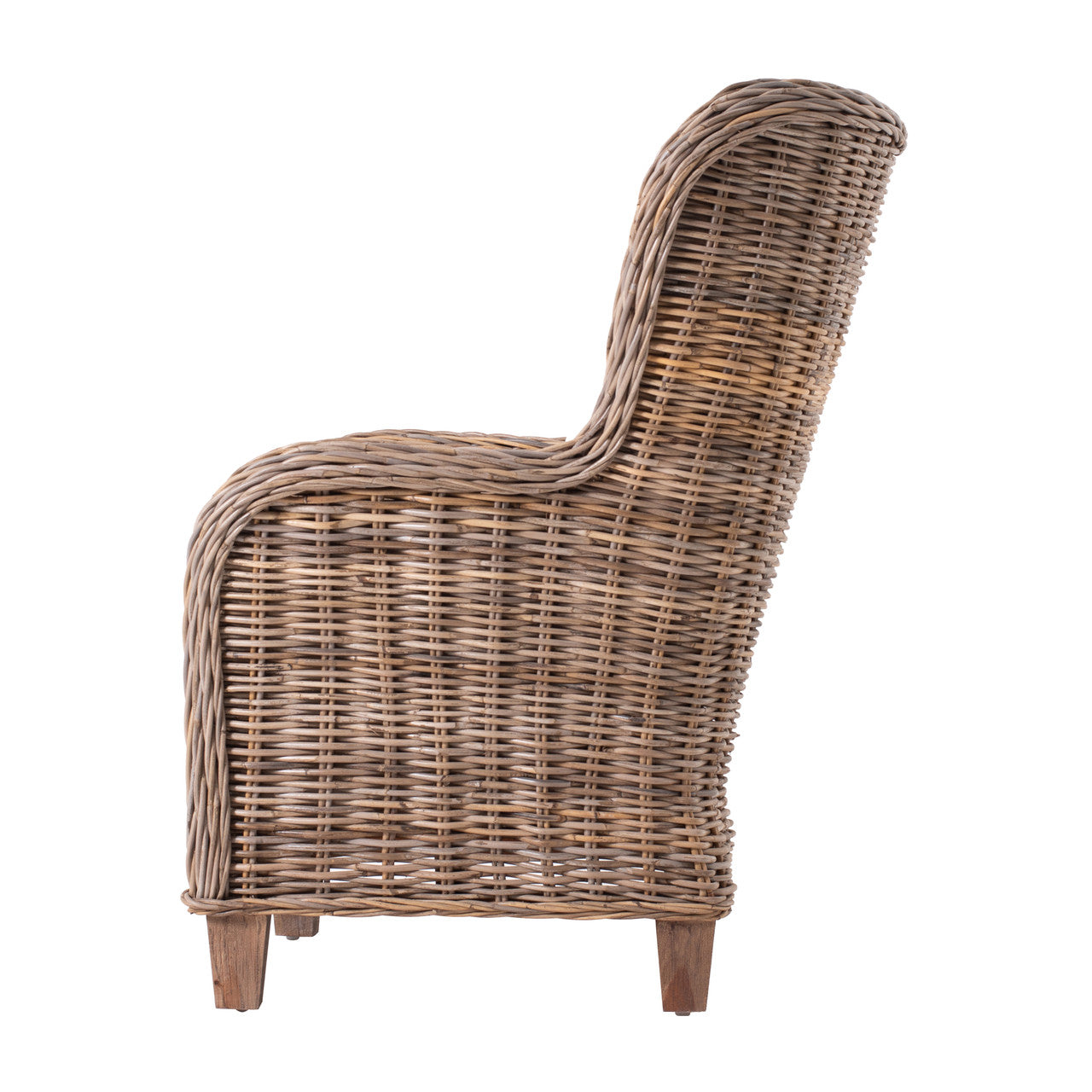 Coastal Wicker King Chair 35"