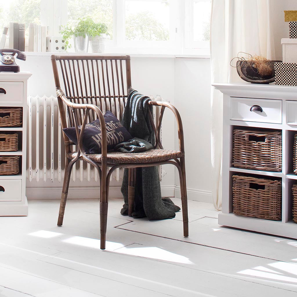 Dana Coastal Woven Wicker Chair