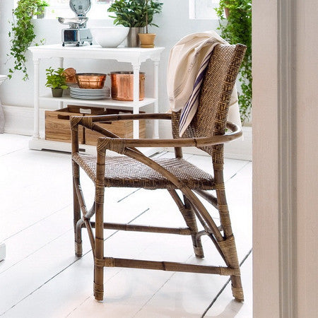 Lola Coastal Wicker Woven Arm Chair