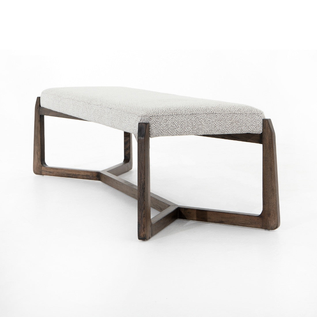 Roscoe Pebble Grey Upholstered Bed End Bench 63"