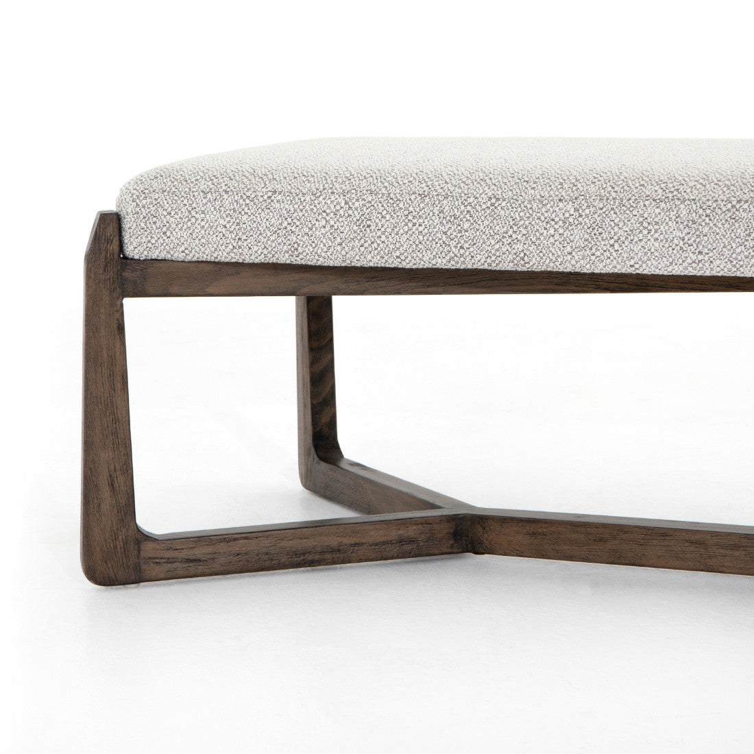 Roscoe Pebble Grey Upholstered Bed End Bench 63"
