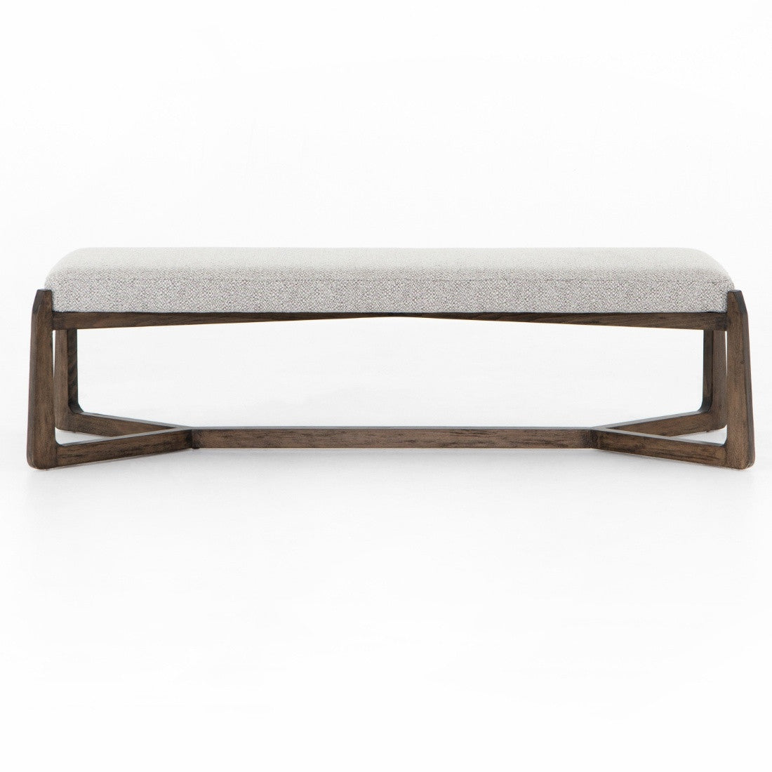 Roscoe Pebble Grey Upholstered Bed End Bench 63"
