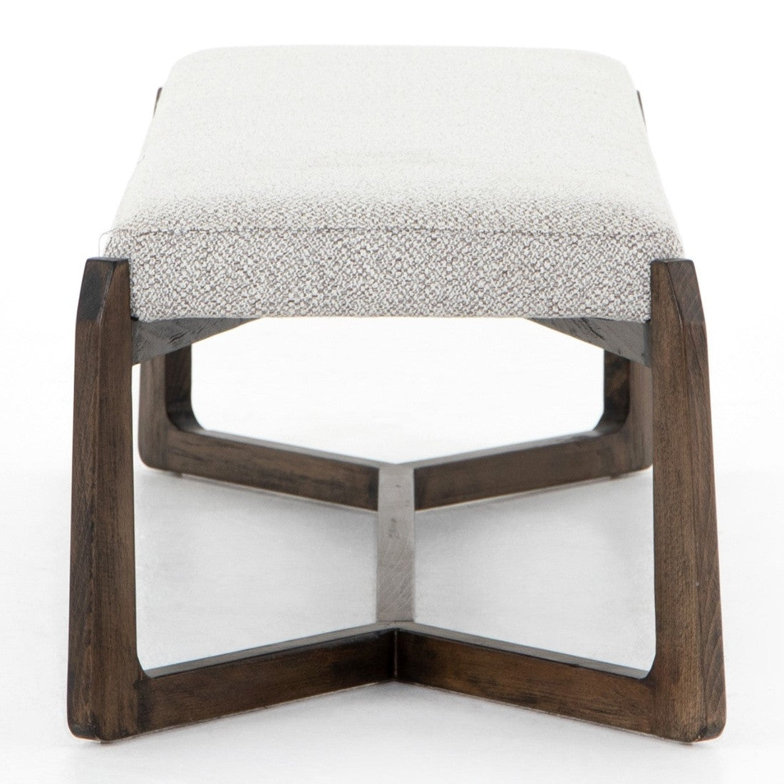 Roscoe Pebble Grey Upholstered Bed End Bench 63"