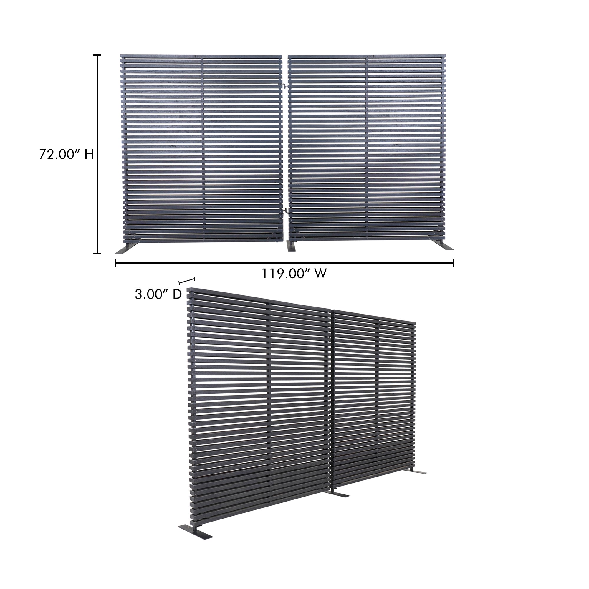 Damani Screen Black by Moe's Home Collection - view 6