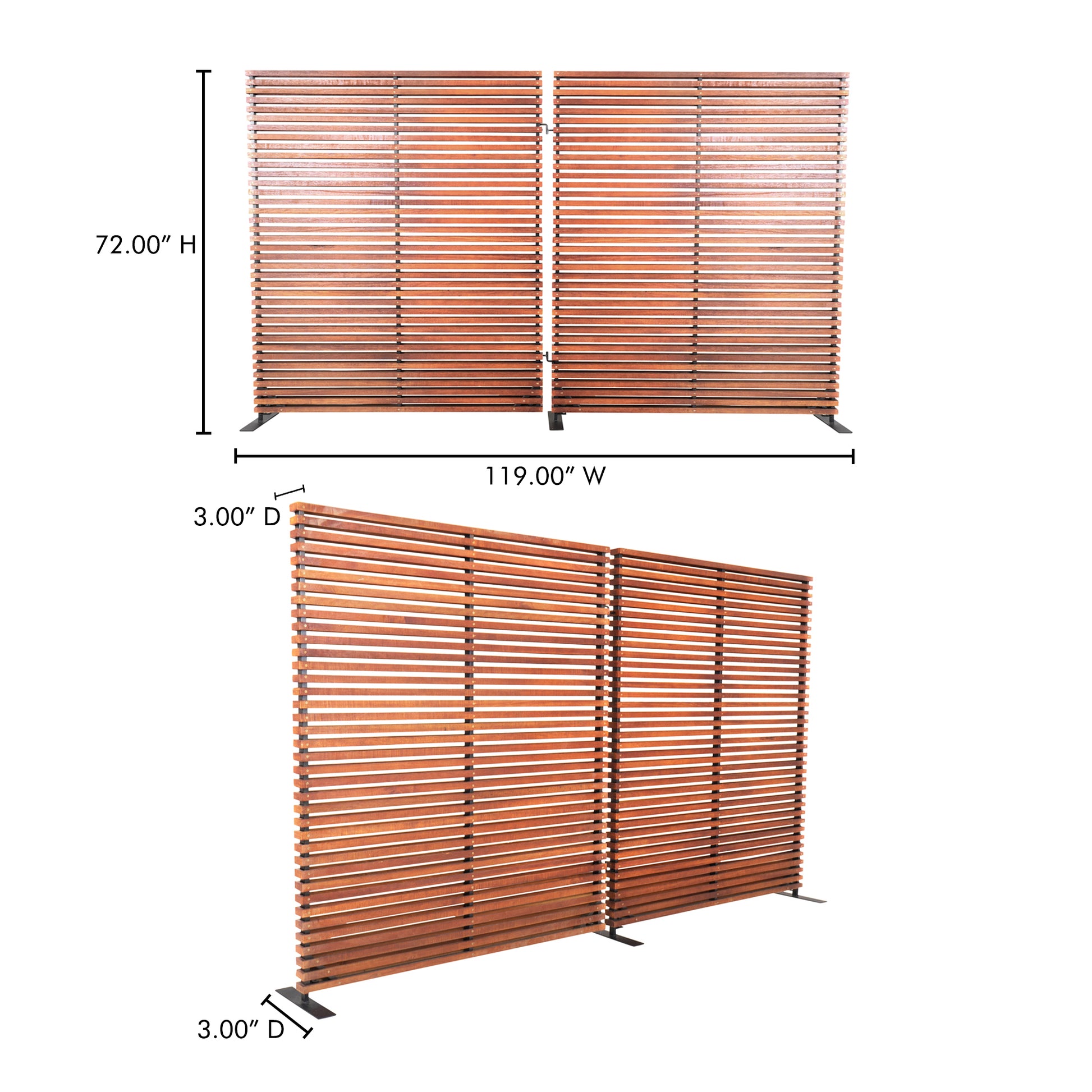 Damani Screen Brown by Moe's Home Collection - view 6