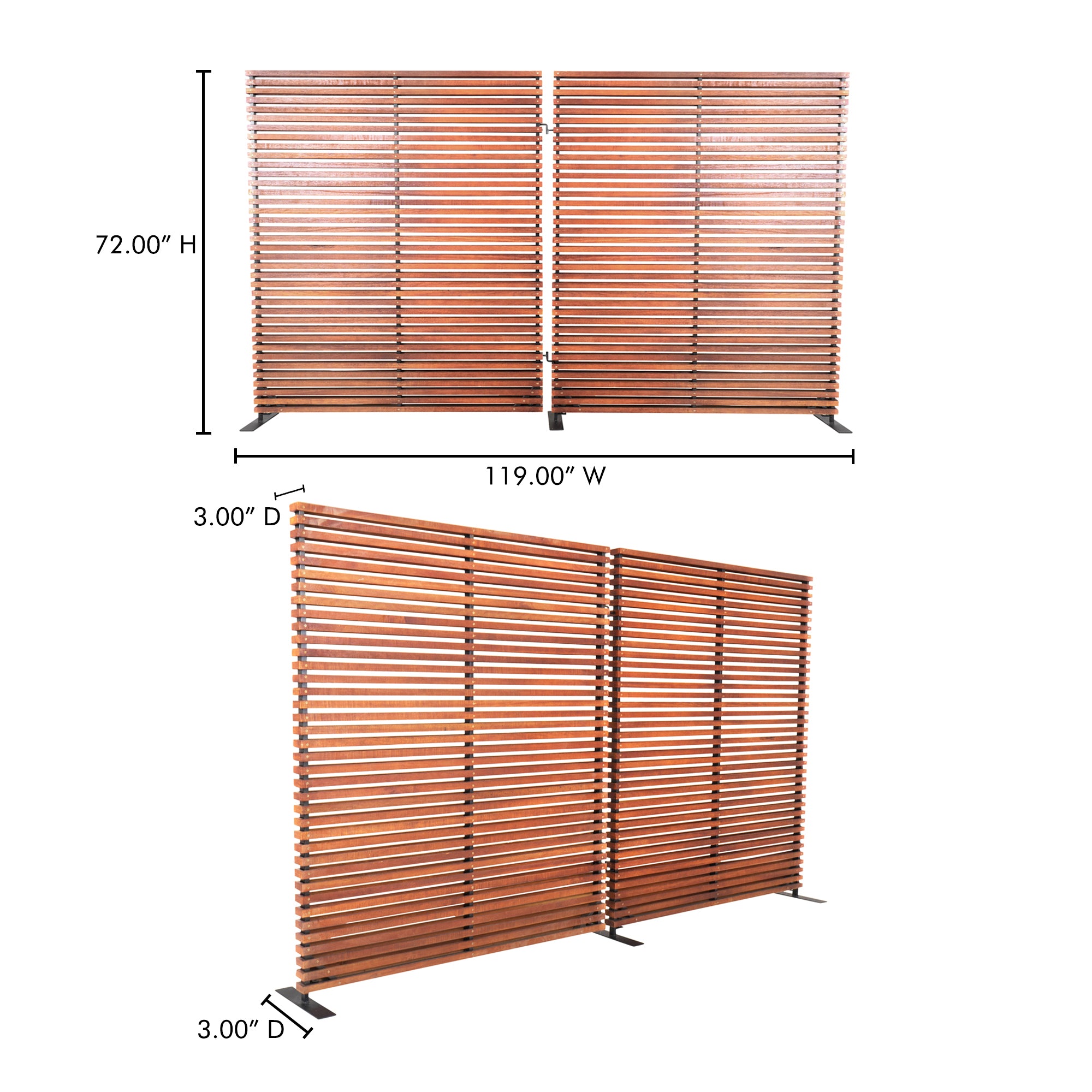 Damani Screen Brown by Moe's Home Collection - view 6