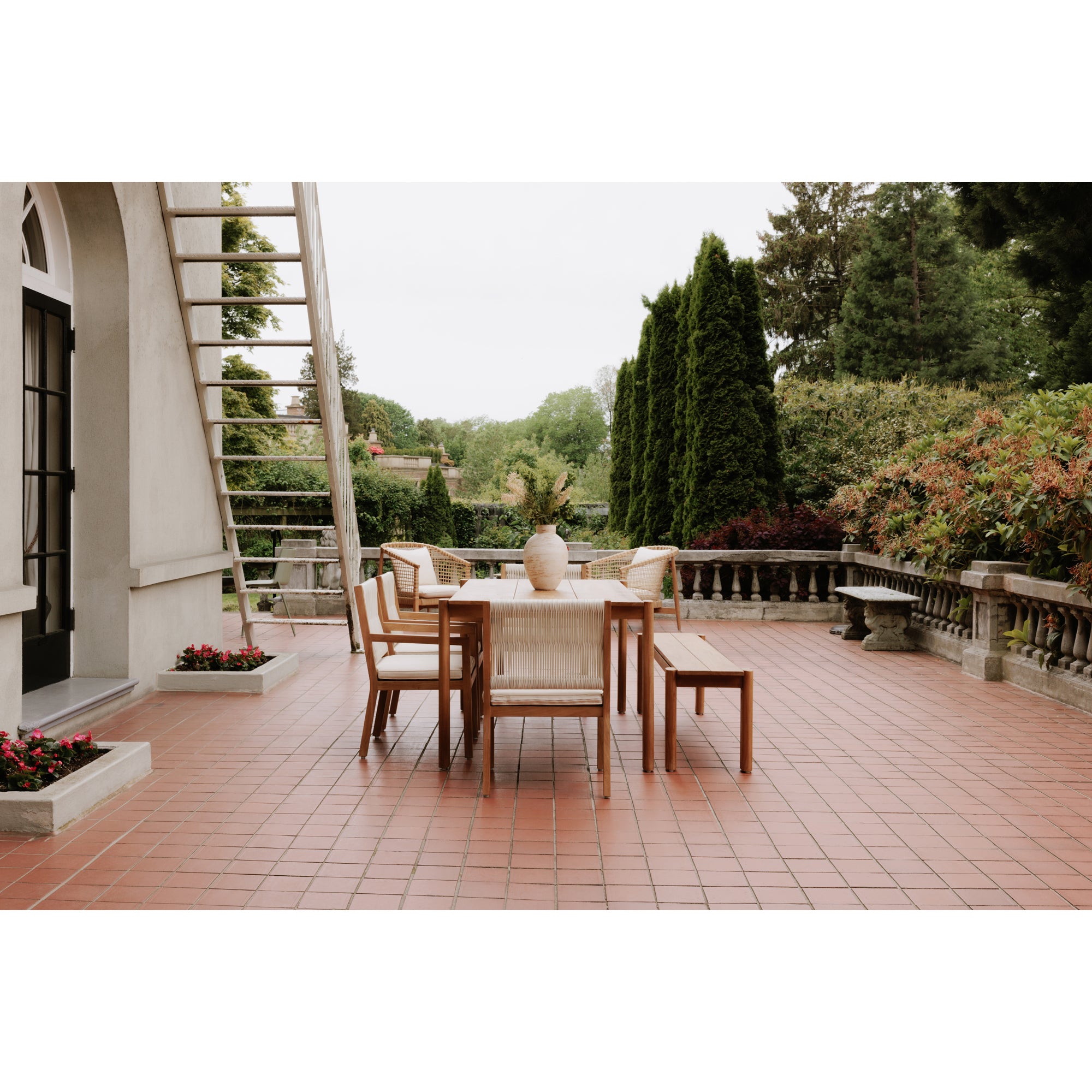 Tempo Outdoor Dining Bench Natural by Moe's Home Collection - view 7