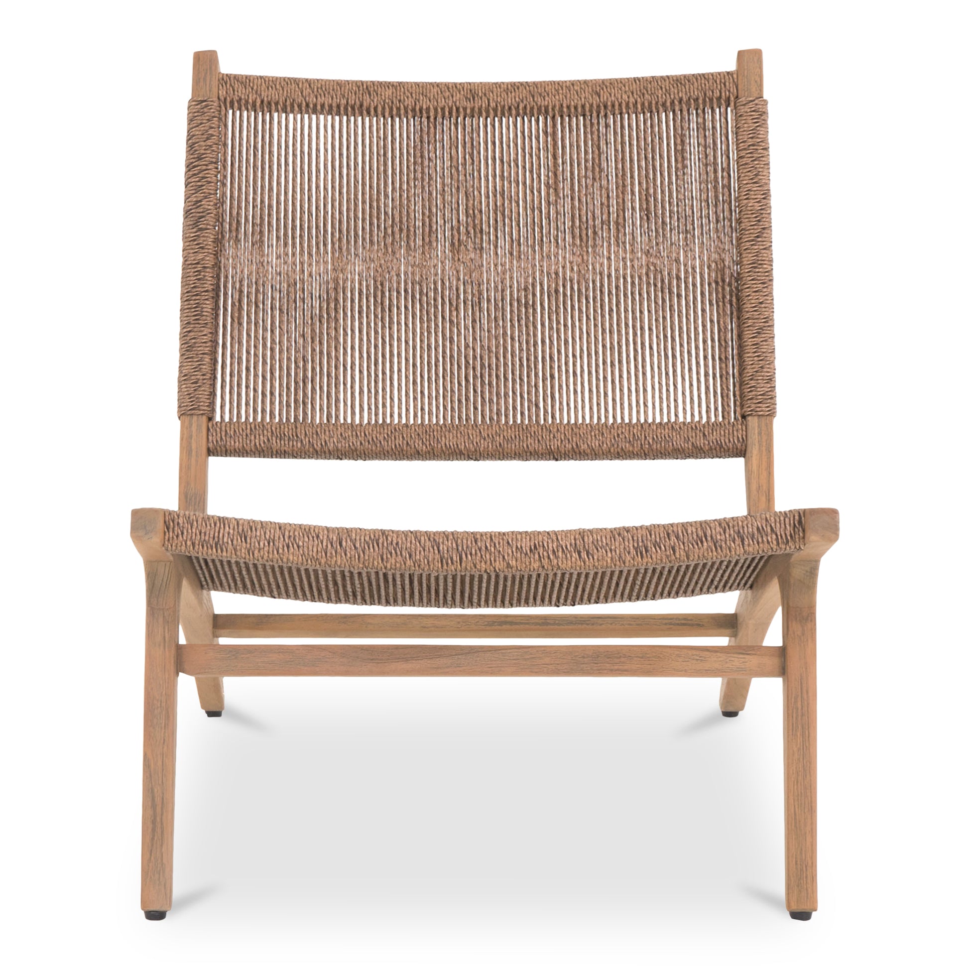 Palma Outdoor Lounge Chair Warm Brown by Moe's Home Collection