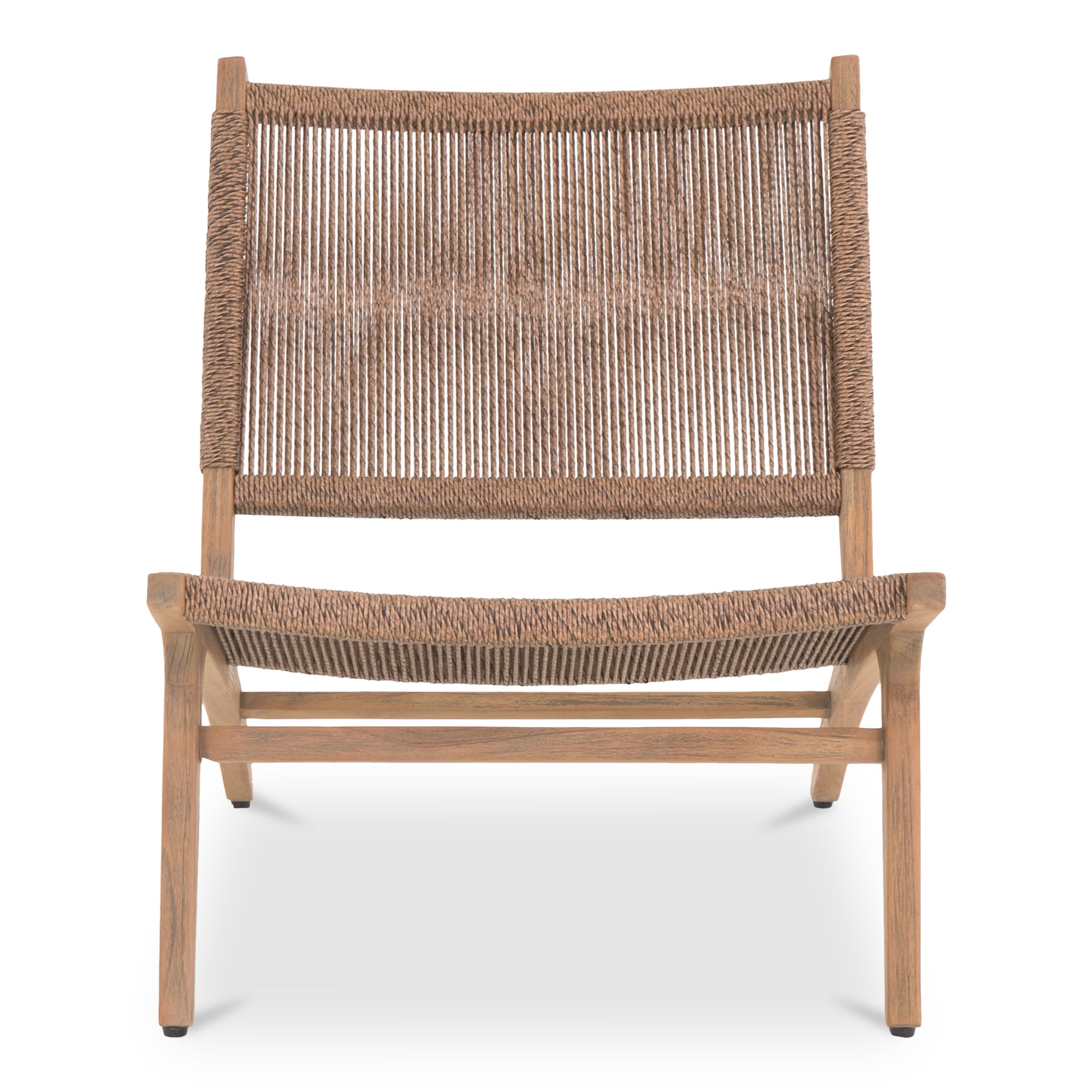 Palma Outdoor Lounge Chair Warm Brown by Moe's Home Collection