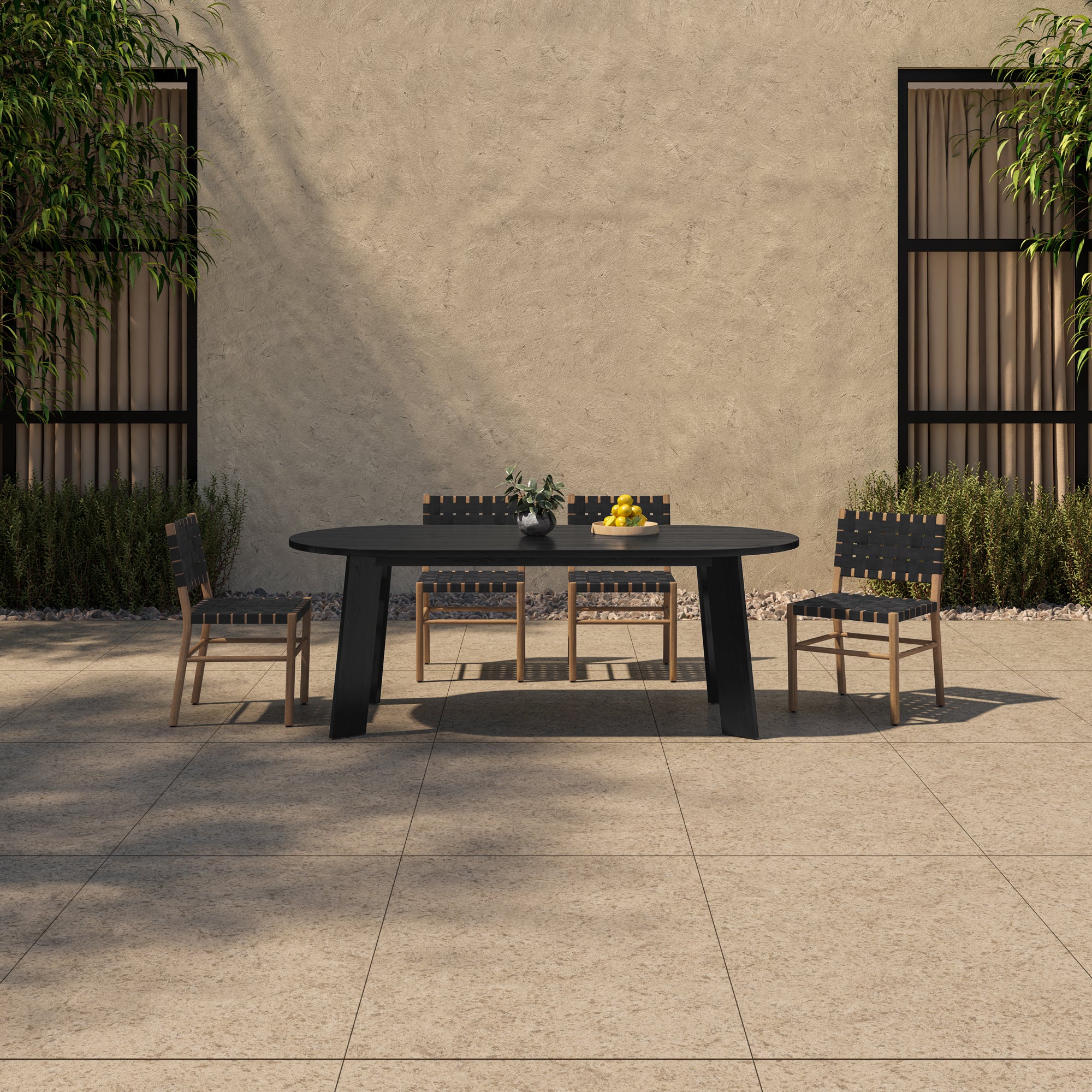 Mira Outdoor Dining Chair Black by Moe's Home Collection - view 3