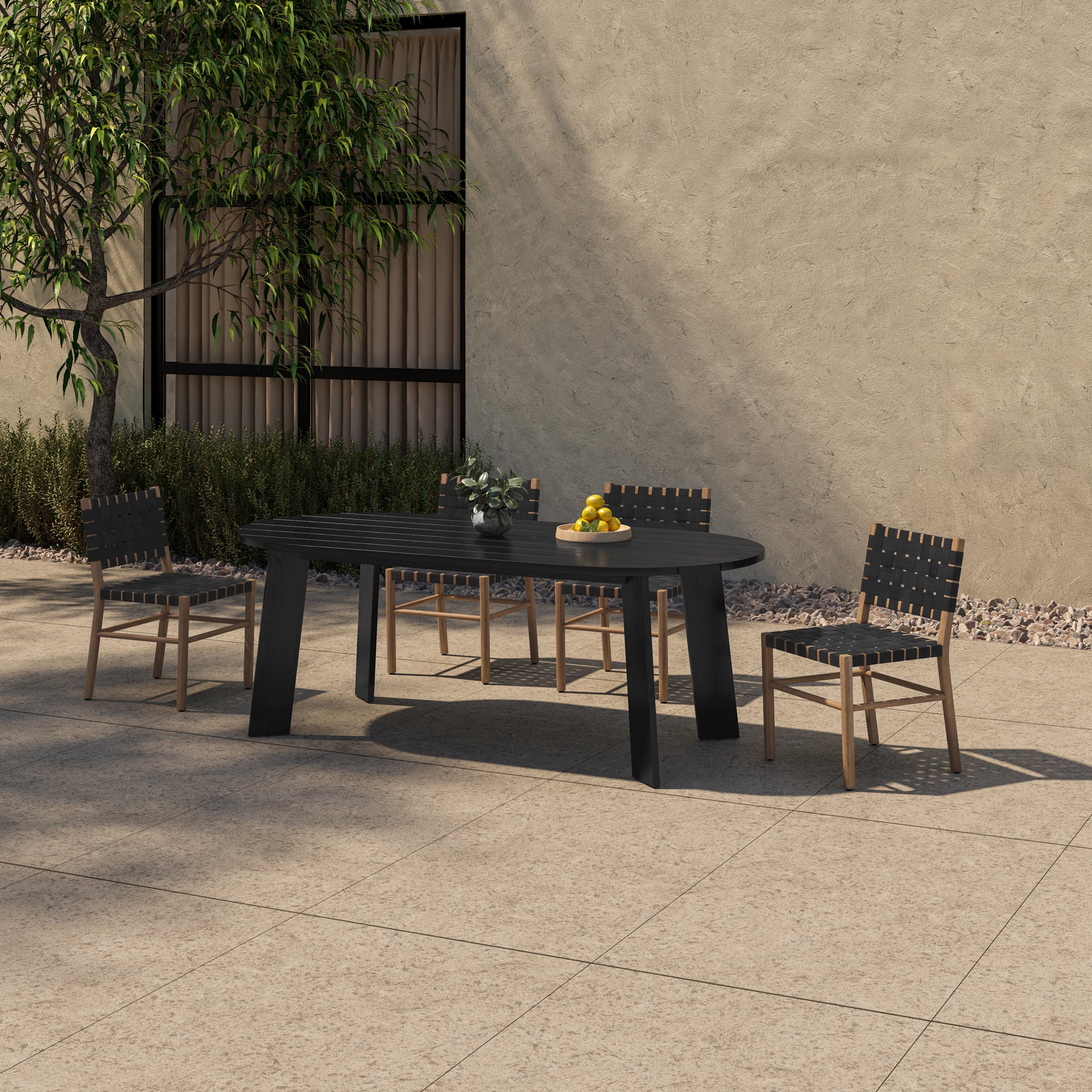 Mira Outdoor Dining Chair Black by Moe's Home Collection - view 5