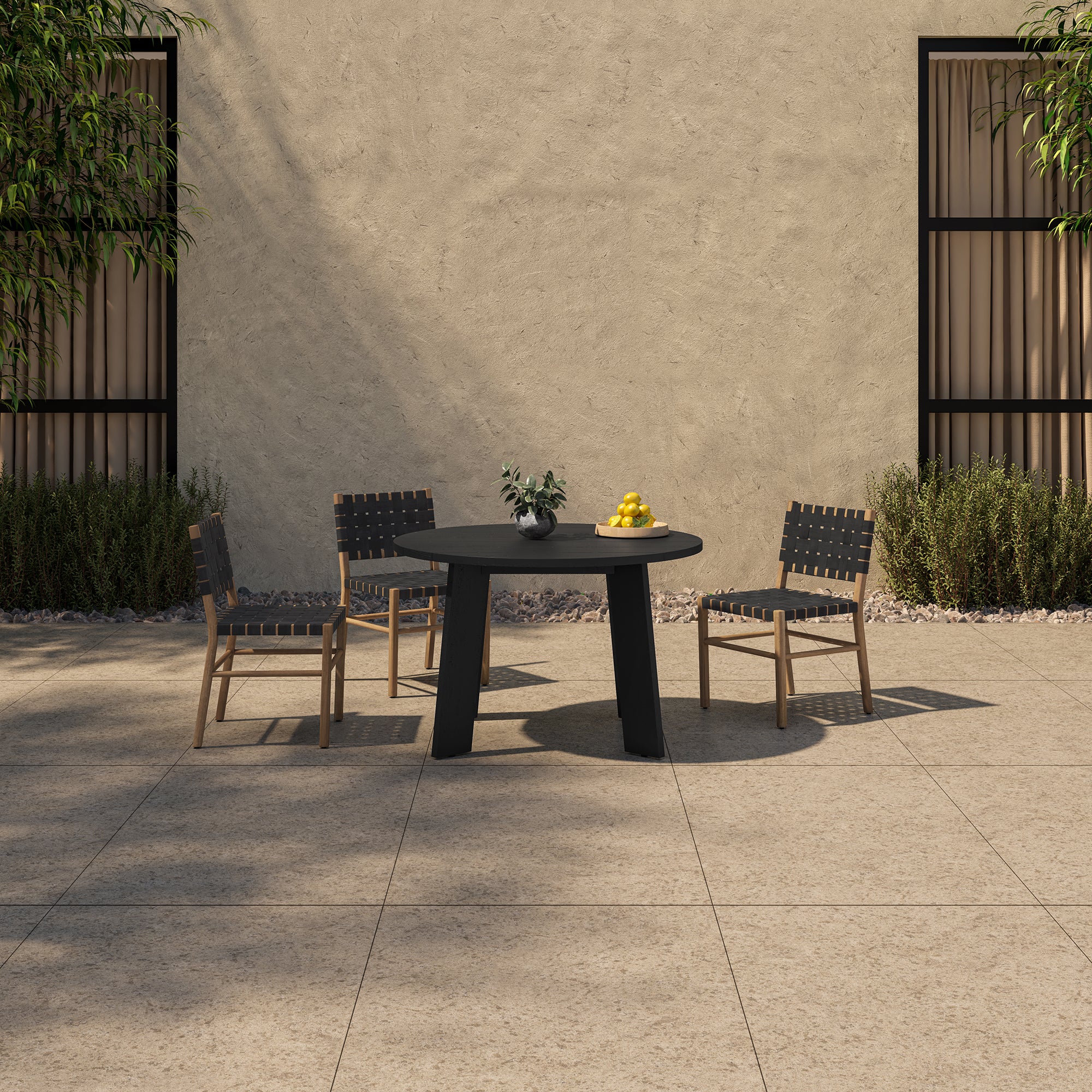 Mira Outdoor Dining Chair Black by Moe's Home Collection - view 6