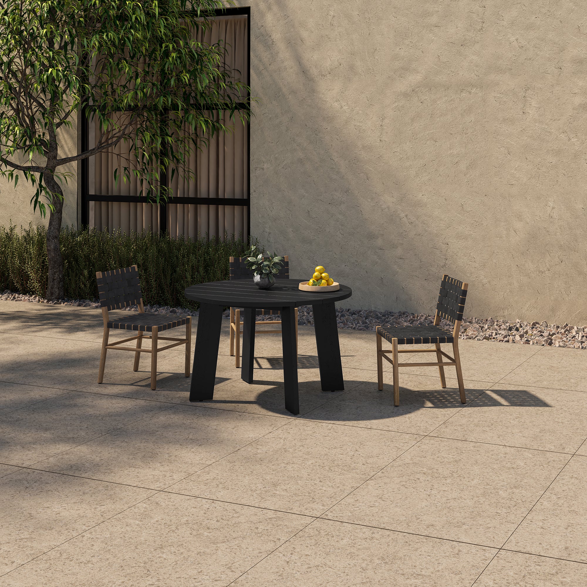 Mira Outdoor Dining Chair Black by Moe's Home Collection - view 7