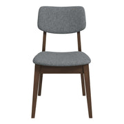 Carlos Dark Grey Velvet Mid-Century Modern Side Chairs