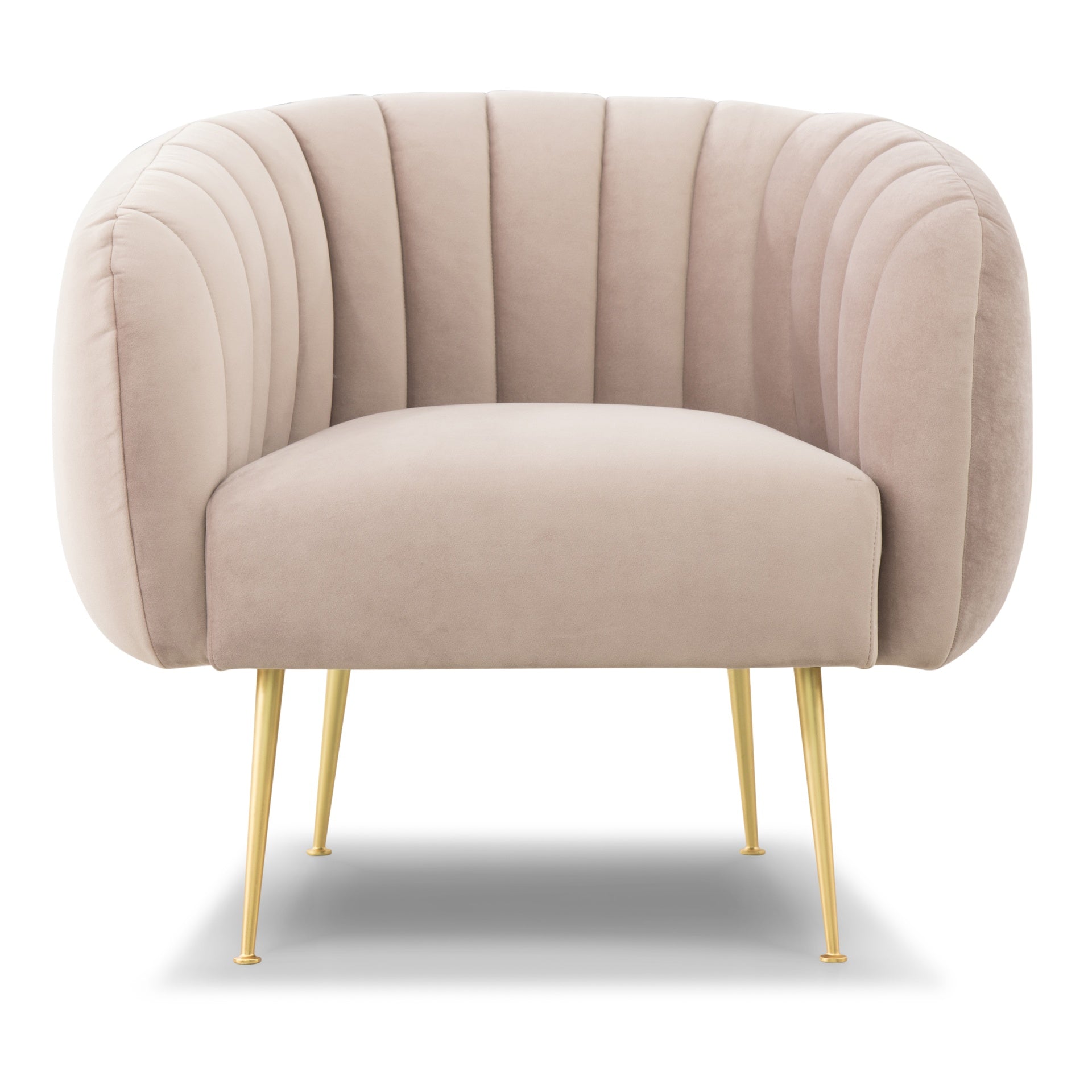Channeled Rosa Pink Accent Chair by Urbia
