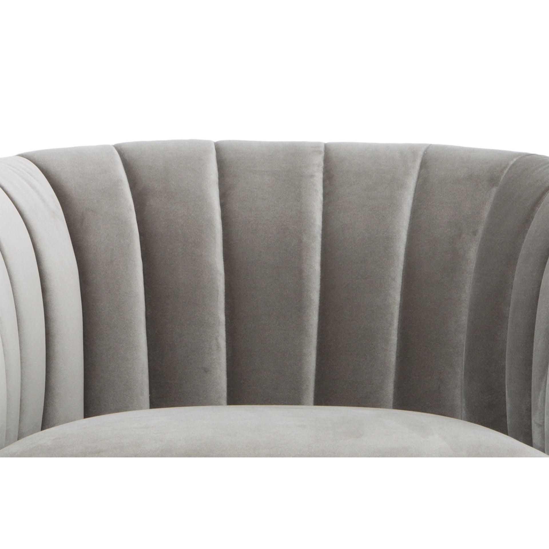 Channeled Mouse Grey Accent Chair by Urbia