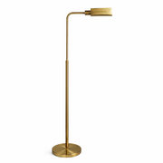 Elara Floor Lamp | Gold Brass Dome and Rattan Stem