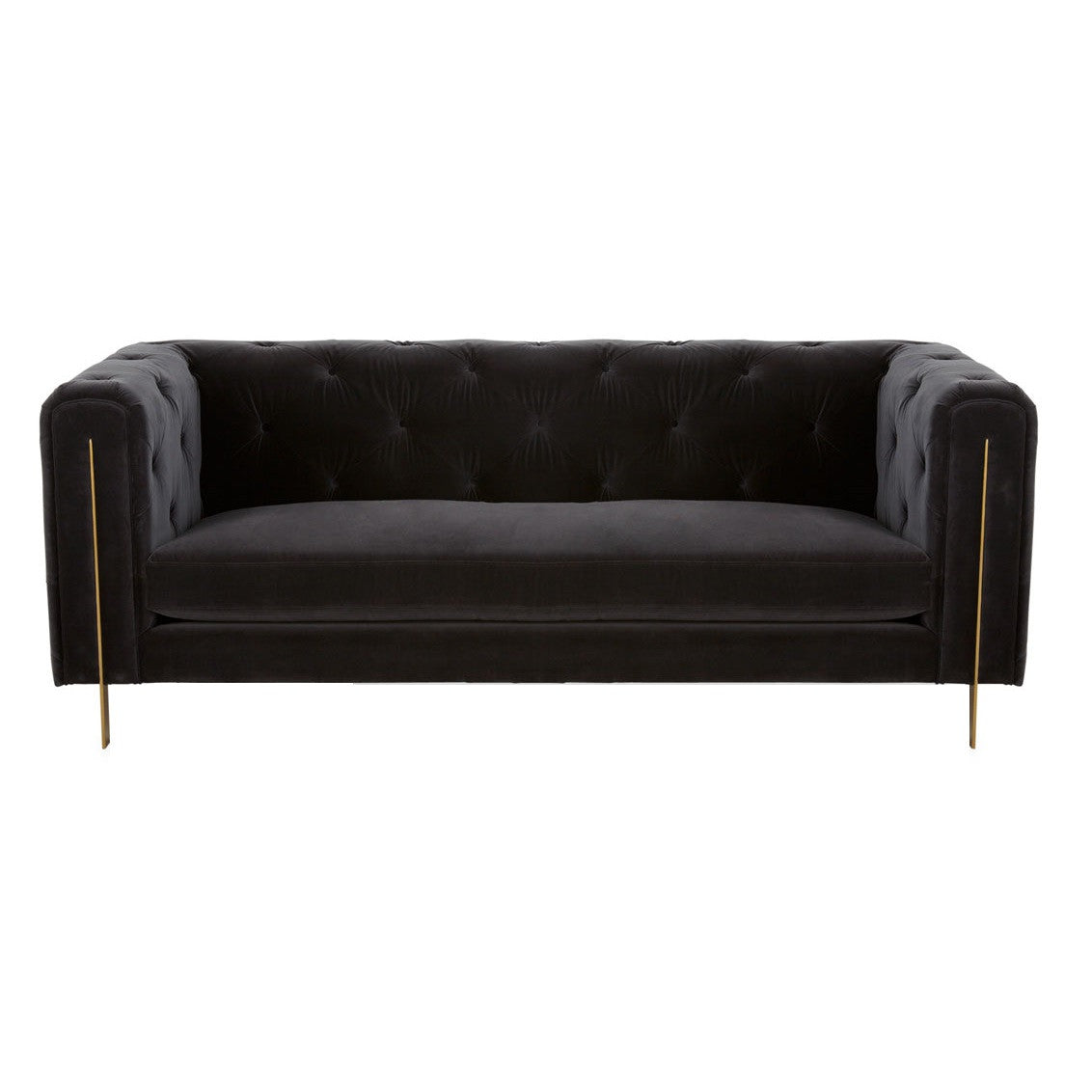 Kyrah Velvet Sofa with Metal Legs