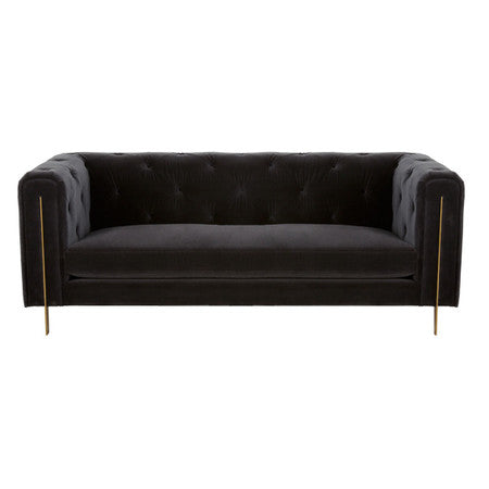 Kyrah Velvet Sofa with Metal Legs