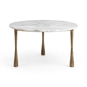 Venicia 32" Round Coffee Table - White Sage