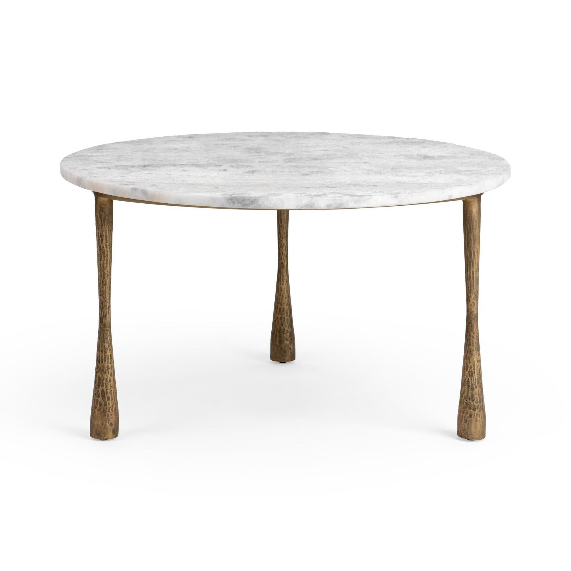 Venicia 32" Round Coffee Table - White Sage
