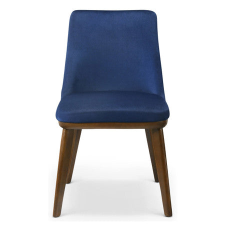 Clove Navy Blue Velvet Dining Chair (Set Of 2) - 19.1"