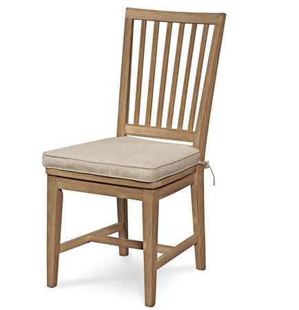 Coastal Beach Gray Dining Side Chair with Cushion