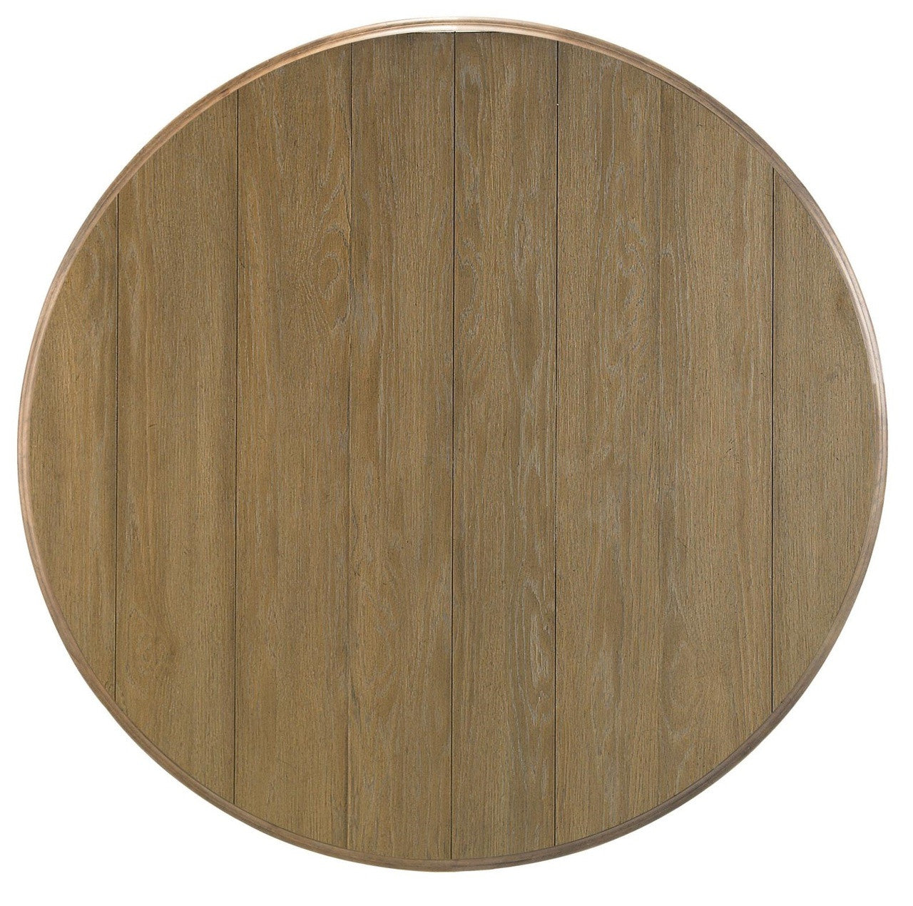 Coastal Beach White Oak Round Dining Room Set for 8