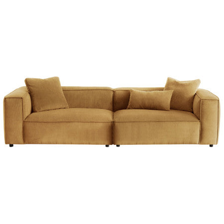 Conner Cognac Corduroy Sofa 110" - 110.2"