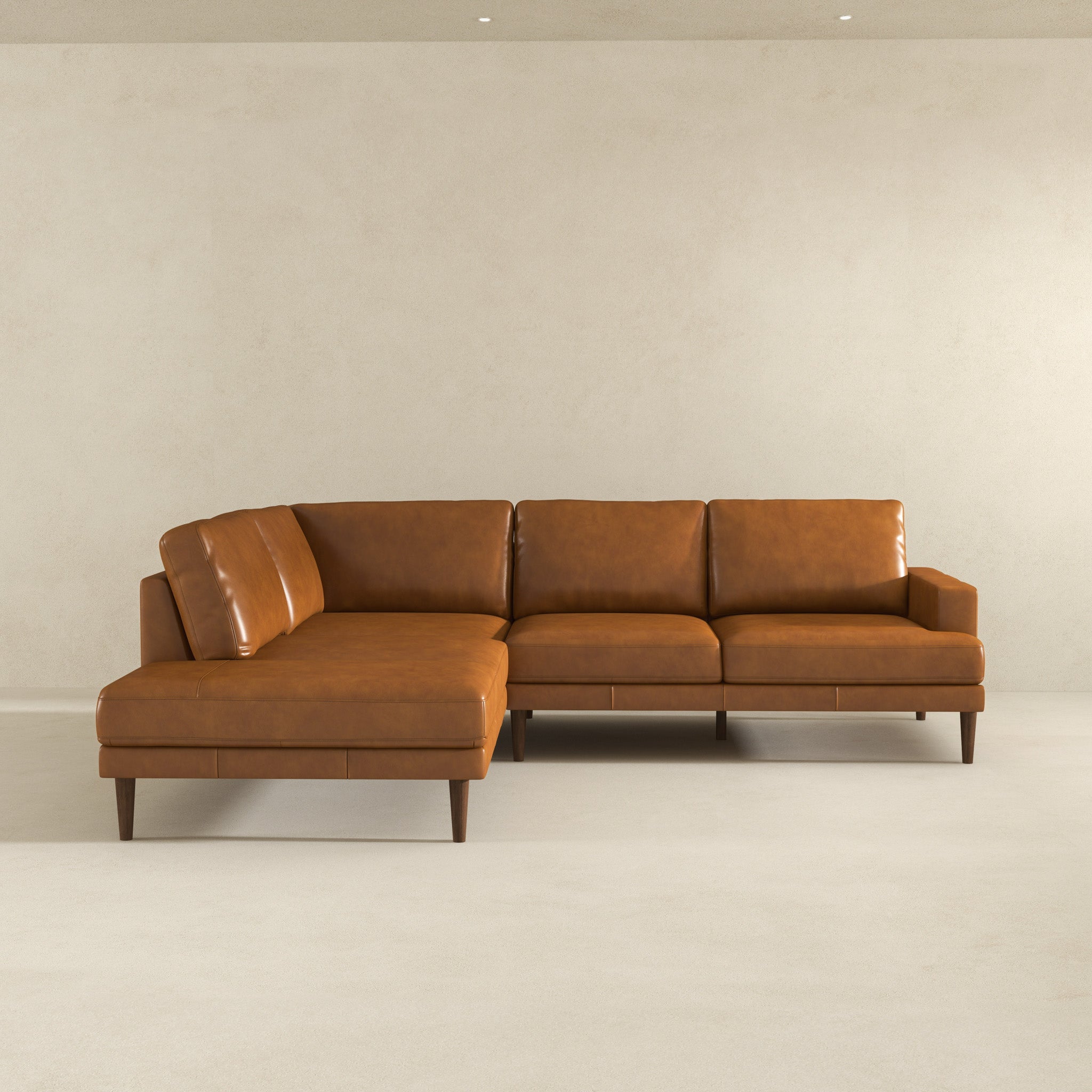 Corbin Luxurious Genuine Leather L-Shape Sectional Sofa