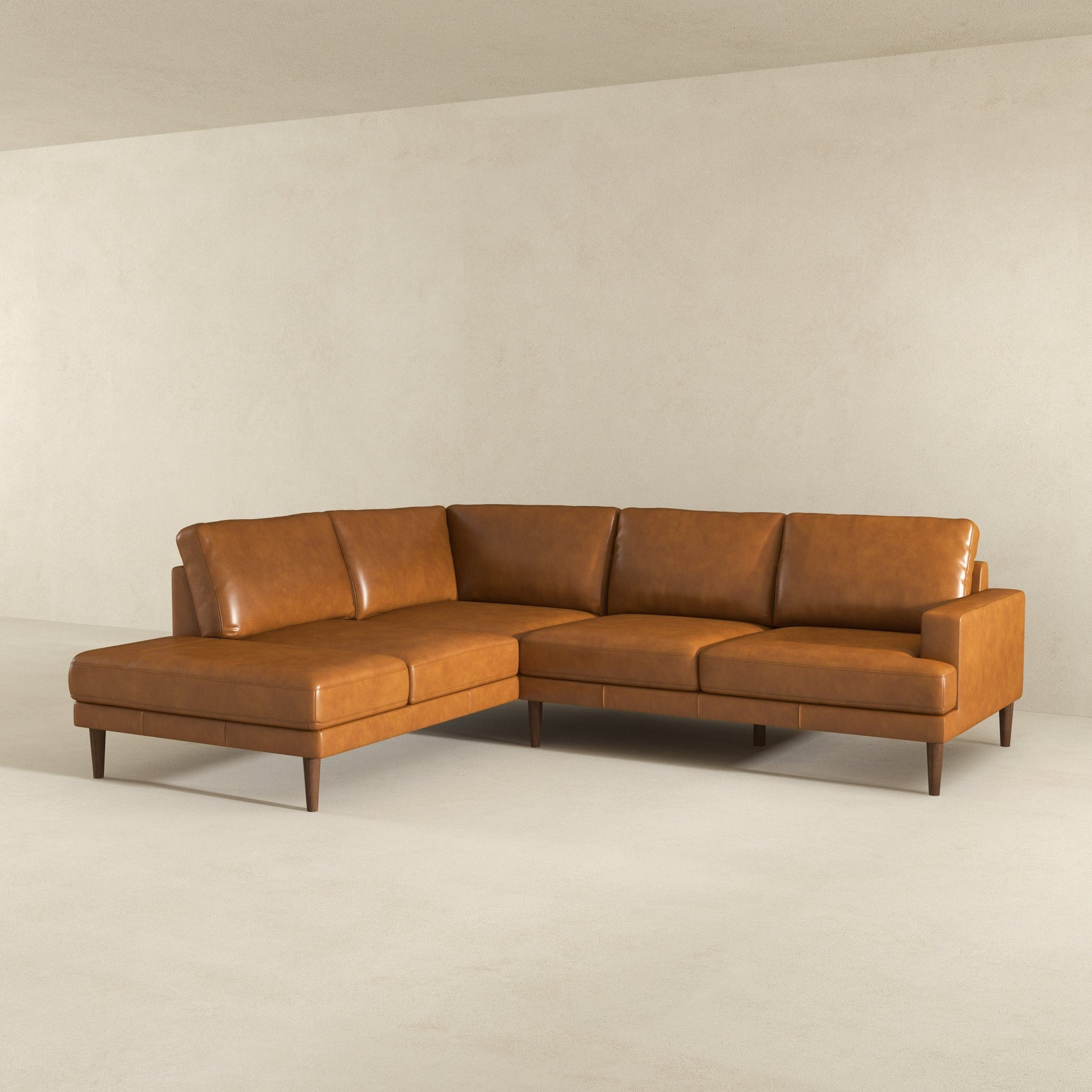Corbin Luxurious Genuine Leather L-Shape Sectional Sofa