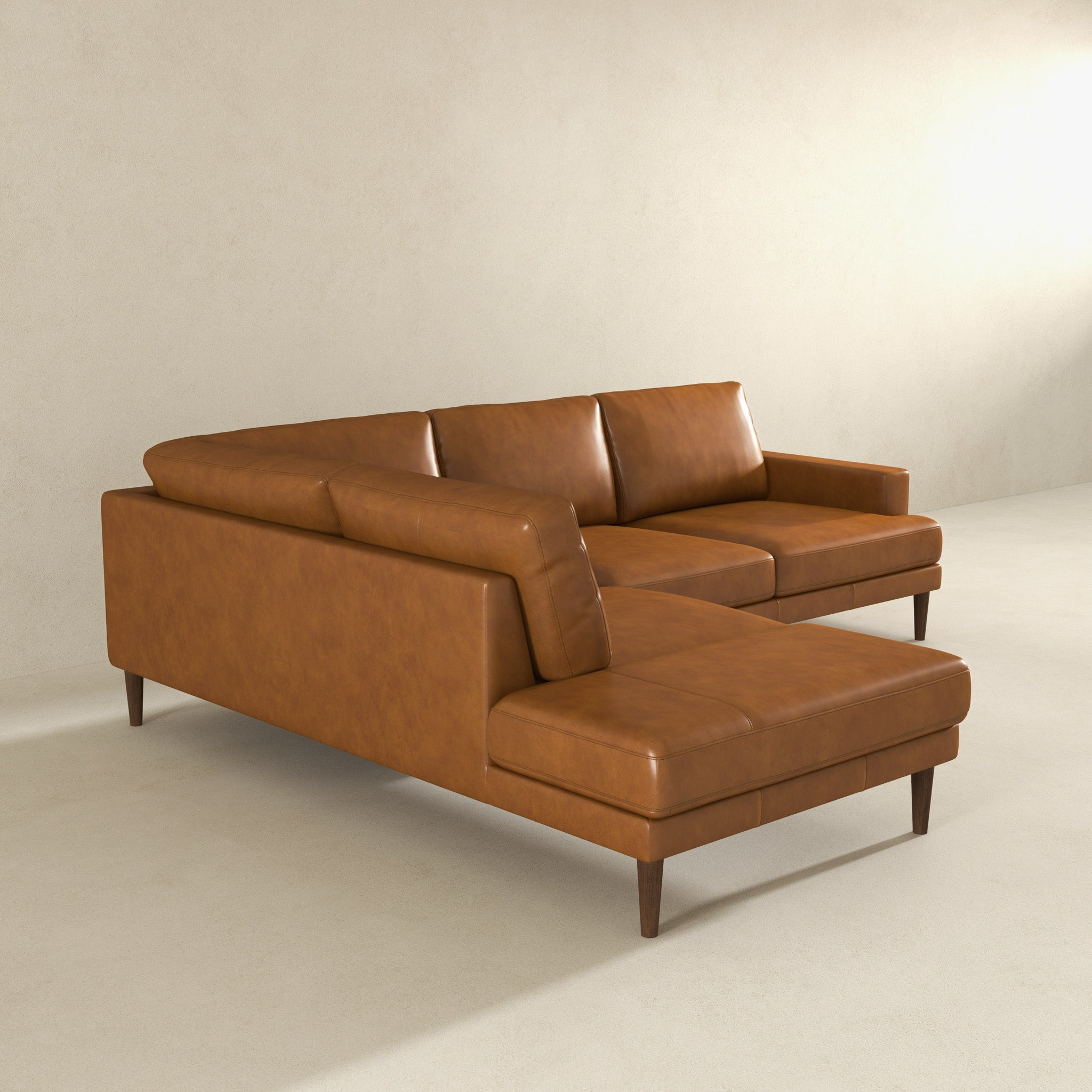 Corbin Luxurious Genuine Leather L-Shape Sectional Sofa