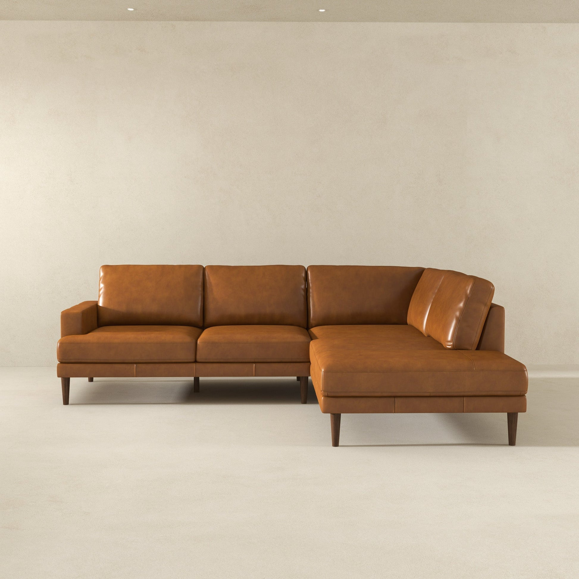 Corbin Luxurious Genuine Leather L-Shape Sectional Sofa