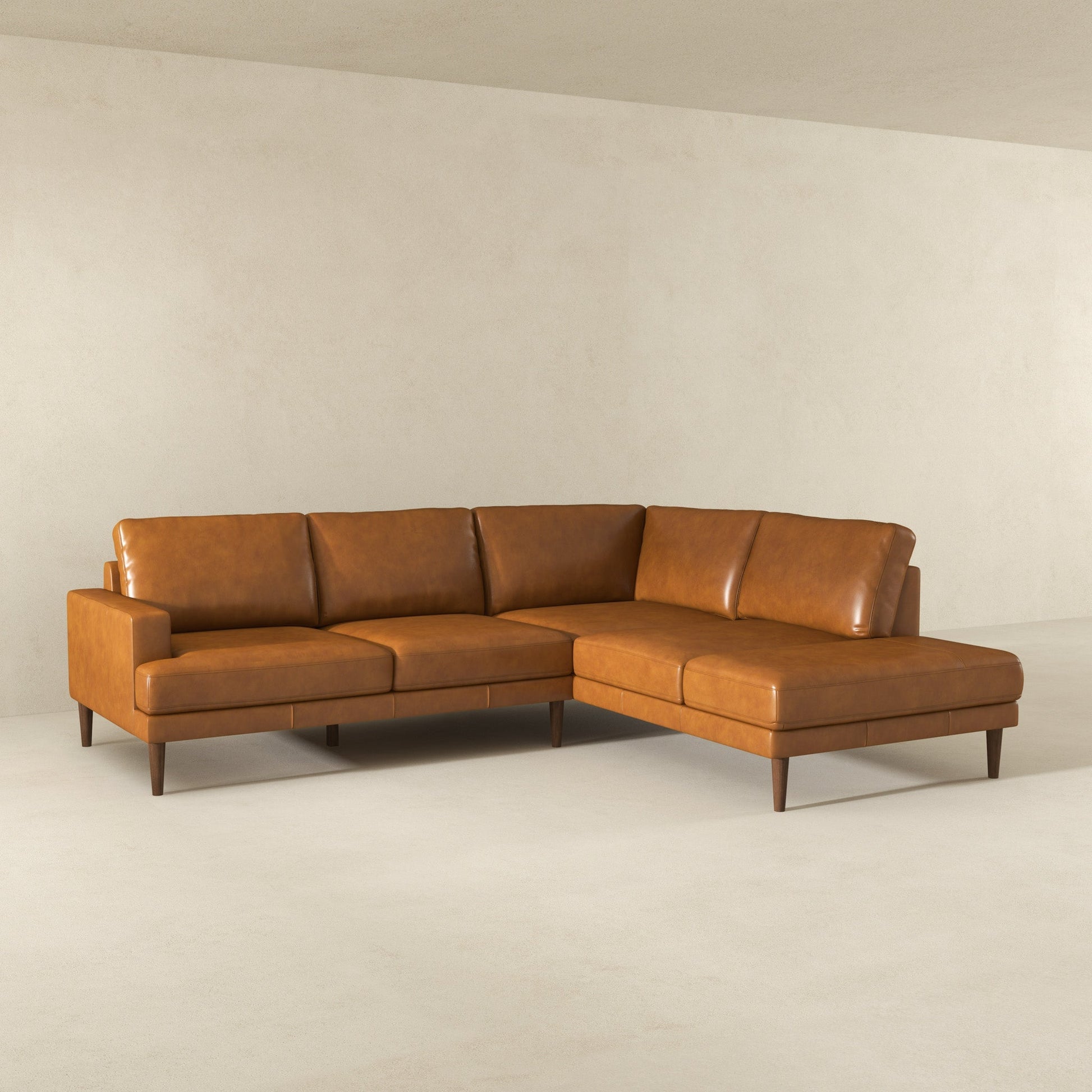 Corbin Luxurious Genuine Leather L-Shape Sectional Sofa