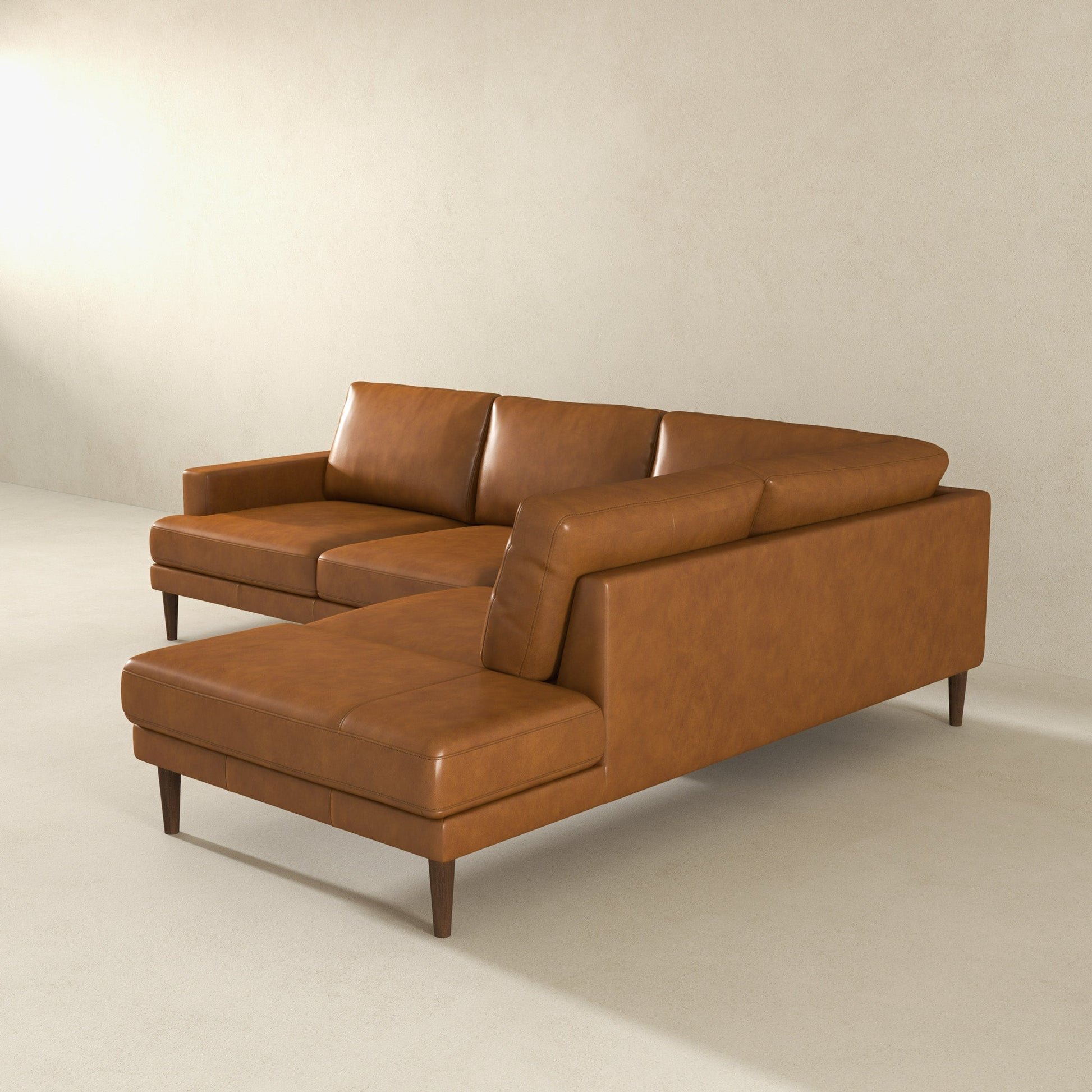 Corbin Luxurious Genuine Leather L-Shape Sectional Sofa