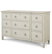 Country-Chic Maple Wood 9 Drawer Edgewood Dresser - White